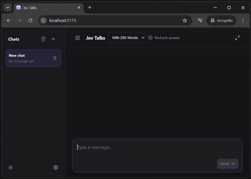 Jev Talks: application screenshot 1